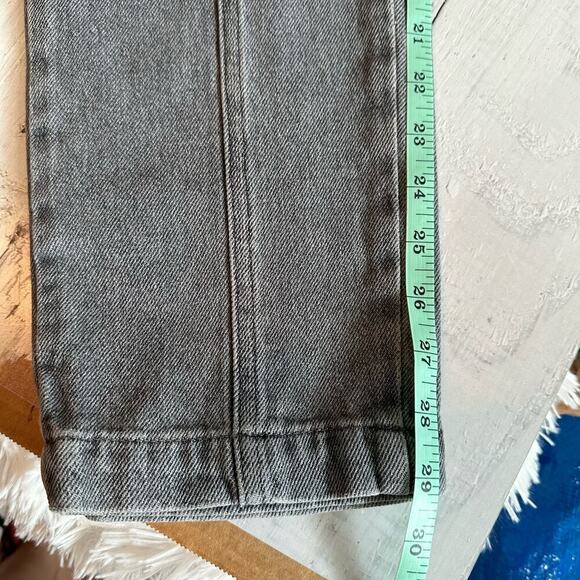 Sezane Maxime Belted Exposed Button Fly Jeans Gray Size FR 38 US 6 - Picture 13 of 15